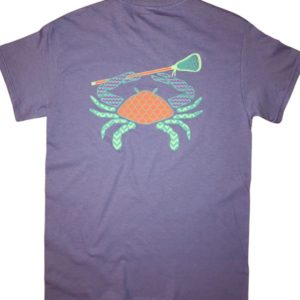 Girls Gotta Play Pastel crab lacrosse short sleeve shirt purple back