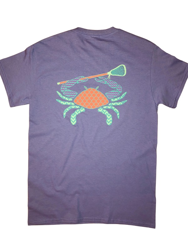 Pastel Crab Lacrosse Short Sleeve Shirt - Girls Gotta Play