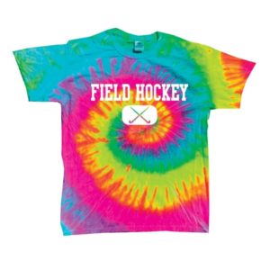 Girls Gotta Play Tie dye field hockey short sleeve shirt minty rainbow