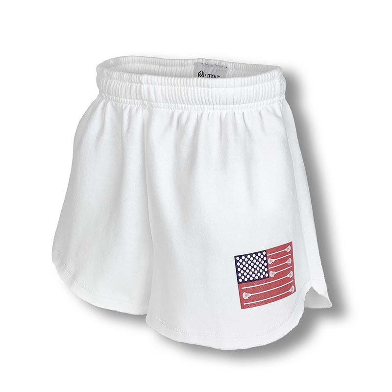USA Flag Lacrosse Sublimated Shorts - Girls Gotta Play