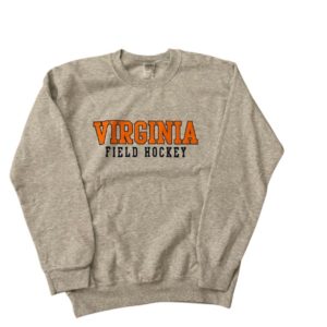 Girls Gotta Play Virginia Field Hockey Crew Sweatshirt ash